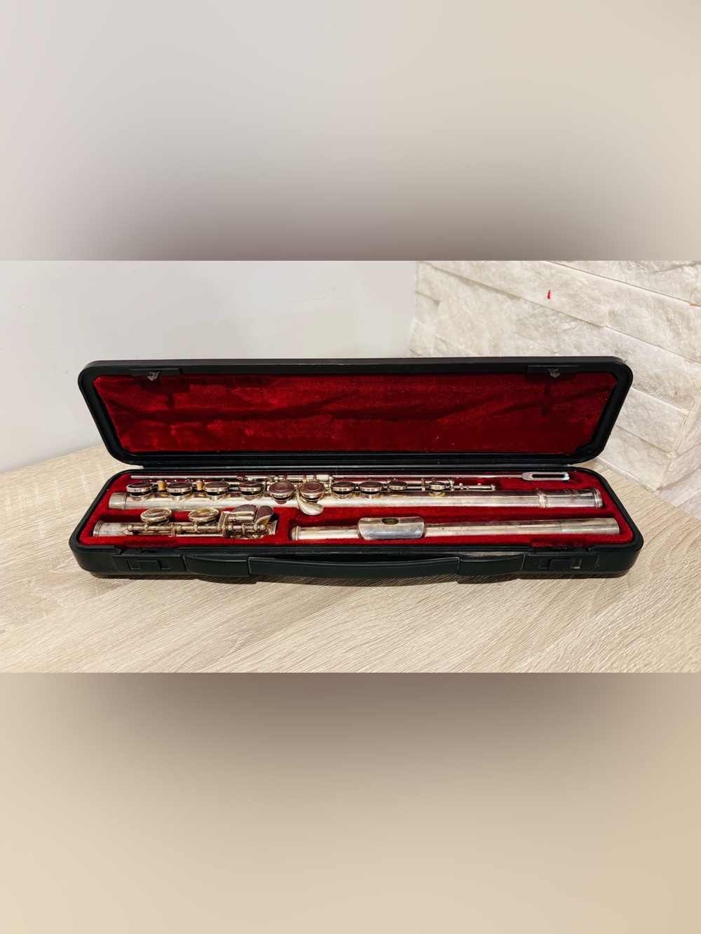 Yamaha YFL-225S Student Flute Silver-Plated Made in Japan w/ Hard Case